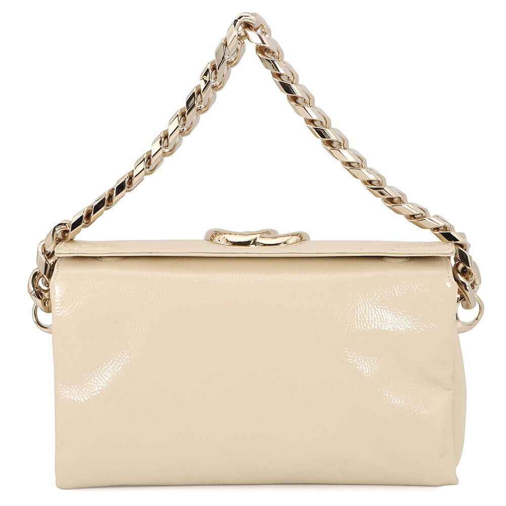 Gucci Shoulder Bag Double GG Chain Patent Vernis Enamel